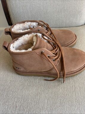 UGG Chestnut Suede Shearling Ankle Boots